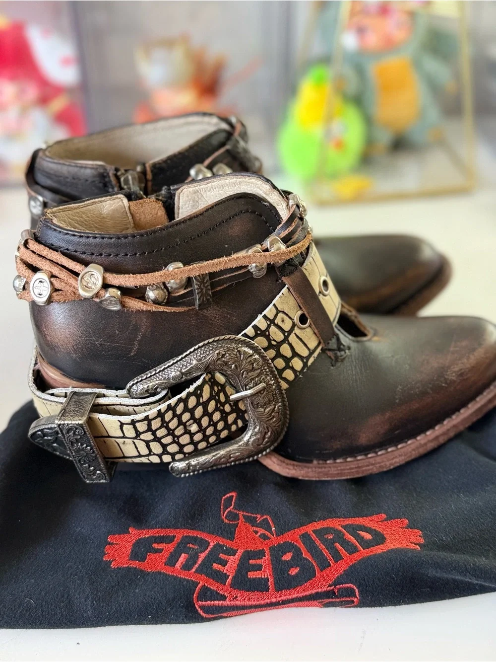FREEBIRD Salon Black Leather Bootie. Size 5!